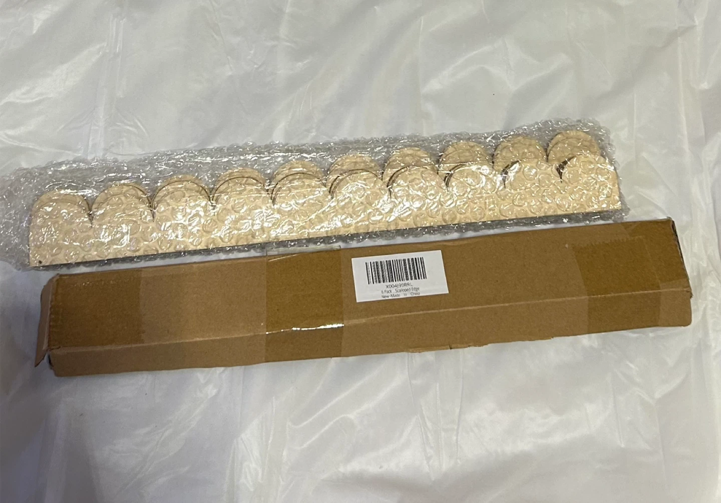 6 Pack Scalloped Edge Wood Cutouts