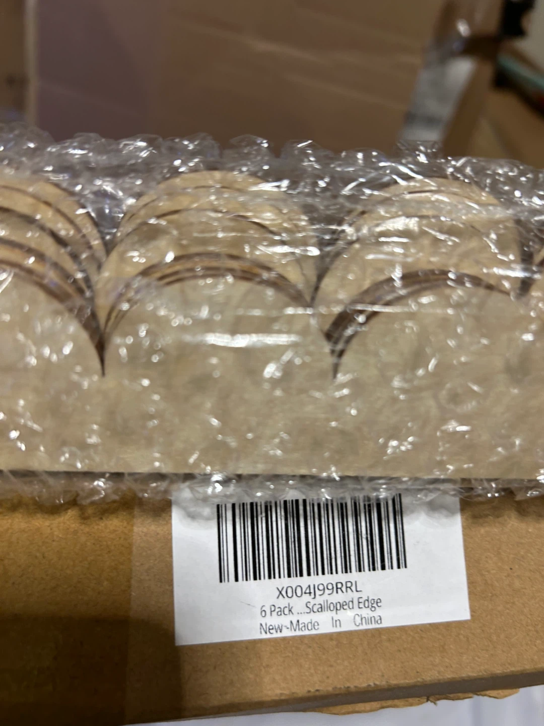 6 Pack Scalloped Edge Wood Cutouts - photo 2