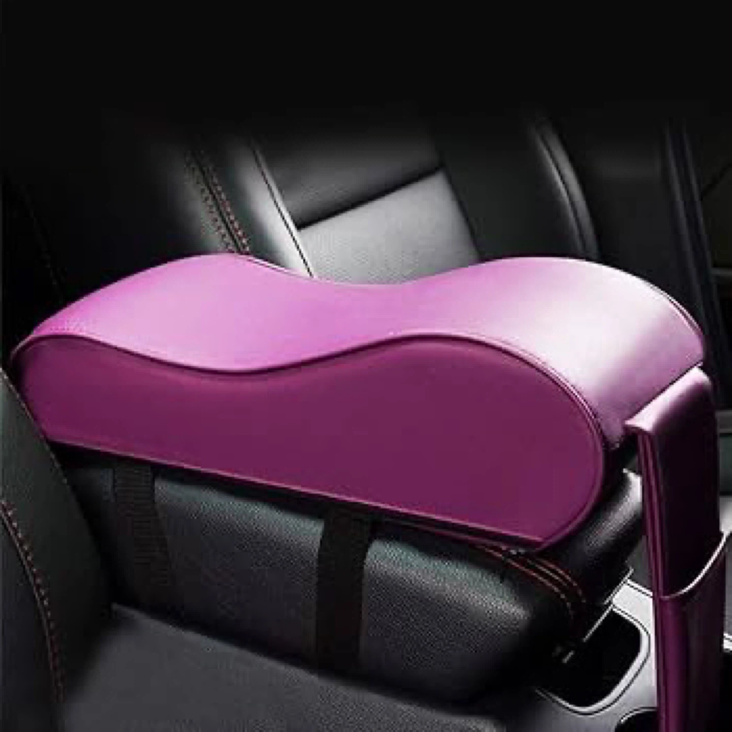 Purple Car Armrest Pad