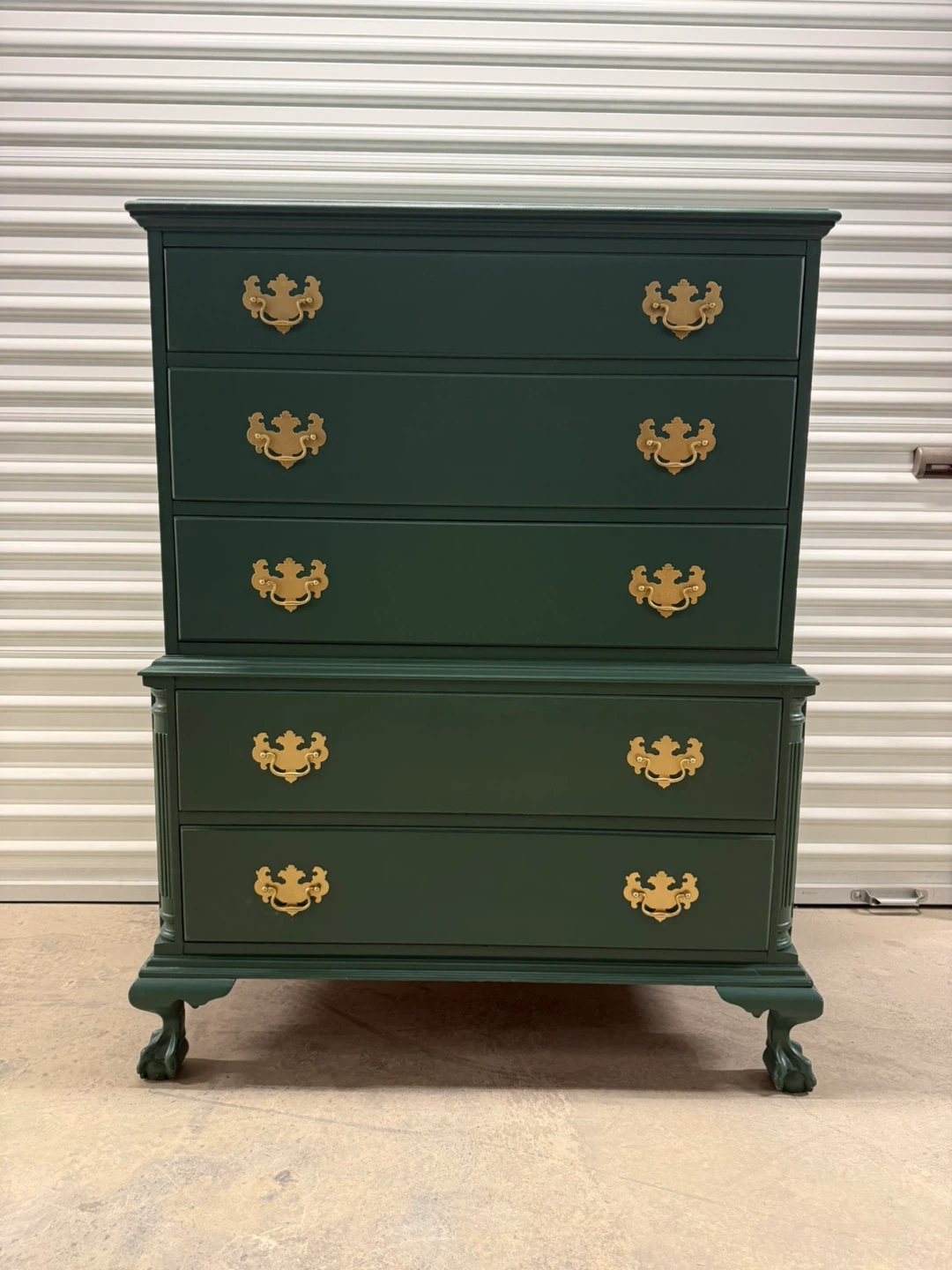 🚨Free Delivery NJ/NY Green Solid Wood Dresser - 5 Drawers