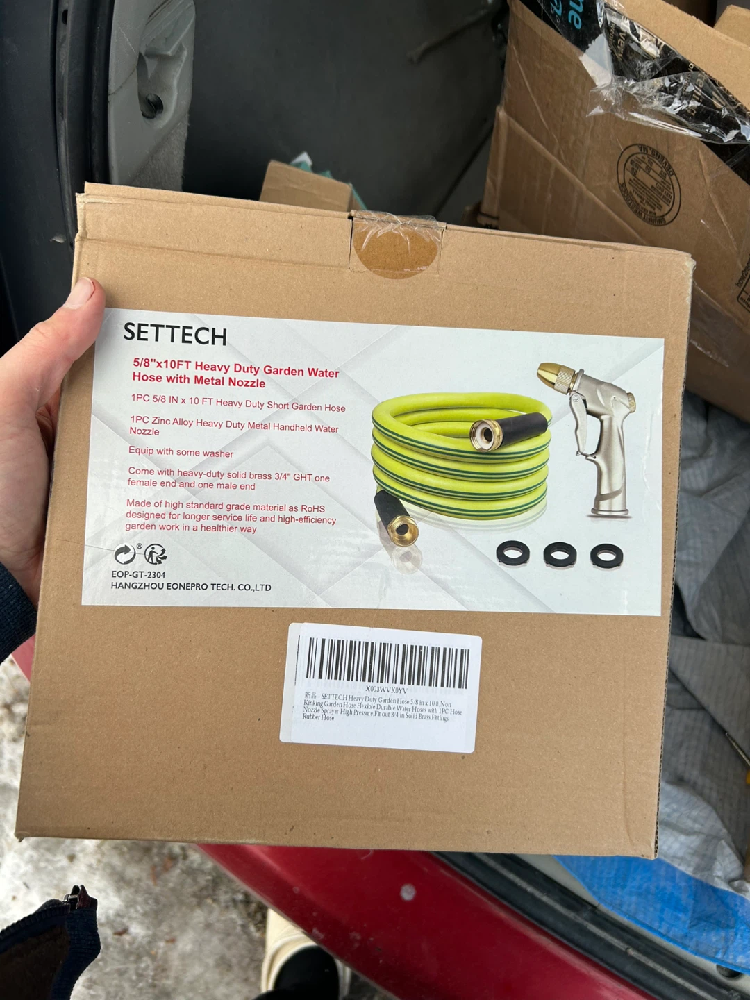 SETTECH Heavy Duty Garden Water Hose with Metal Nozzle - photo 2