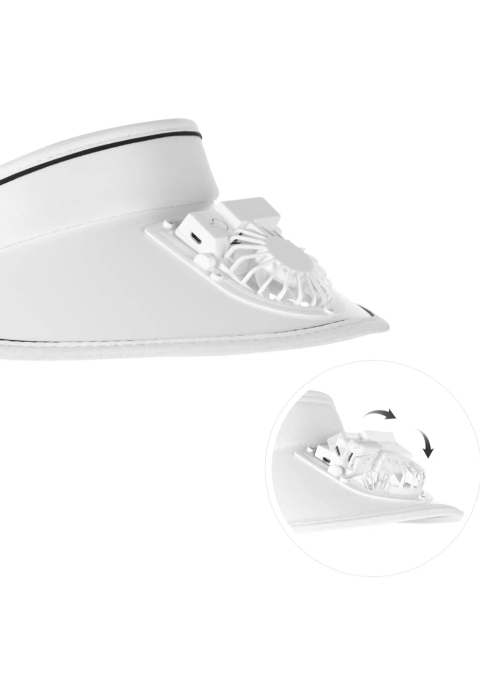 JINGXI FANCAP White Sun Visor with USB Fan - photo 3