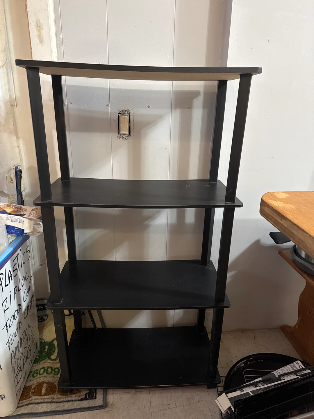 Black 4-Tier Shelf Unit