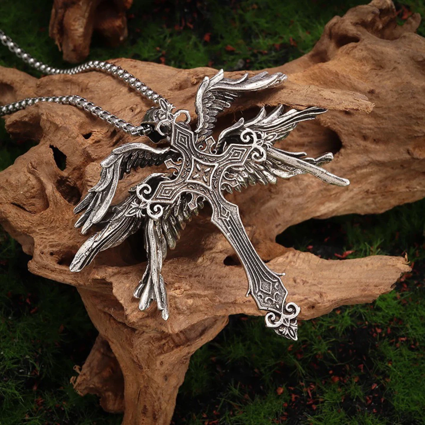 Winged Cross Pendant Necklace - photo 5