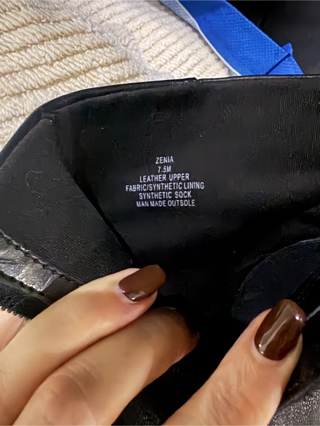 Black Leather Platform Ankle Boots Size 7.5 - photo 3
