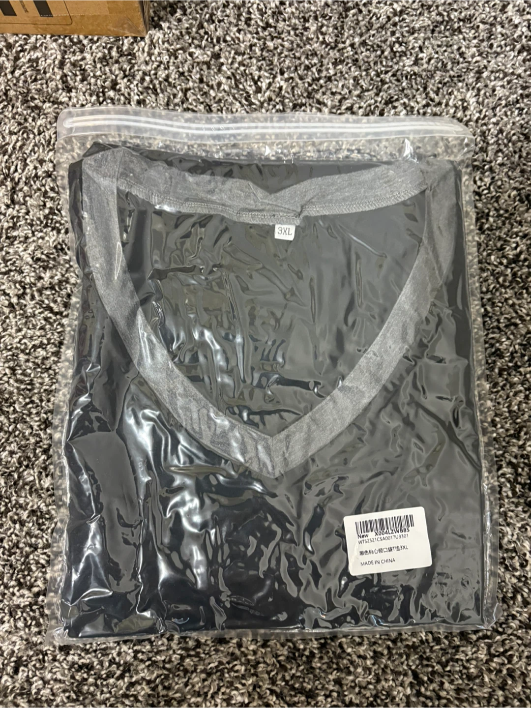 3XL Black V-Neck T-Shirt - photo 3
