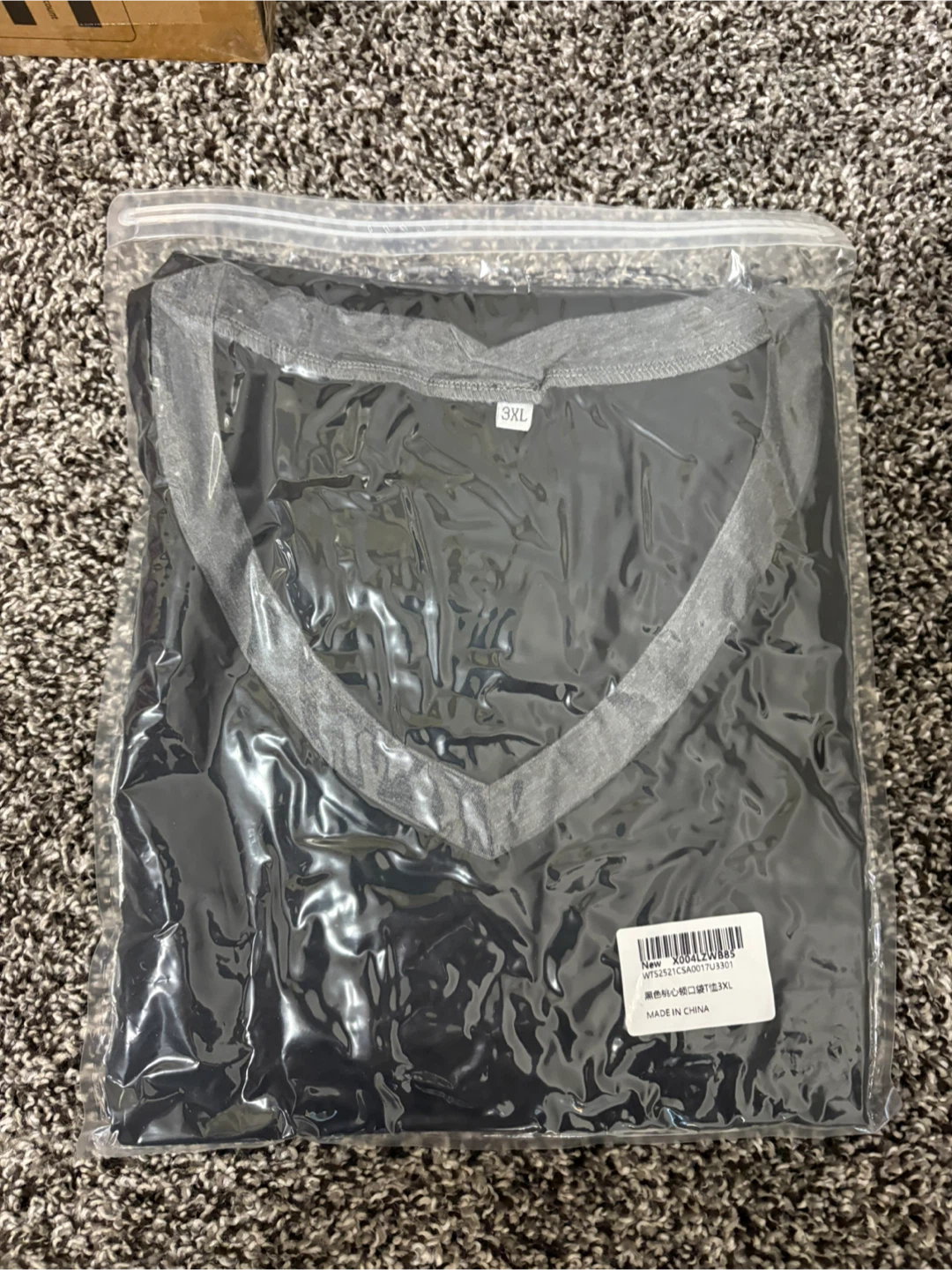 3XL Black V-Neck T-Shirt - photo 2