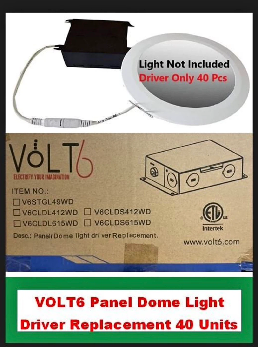 VOLT6 Panel Dome Light Driver Replacement - 40 Pcs