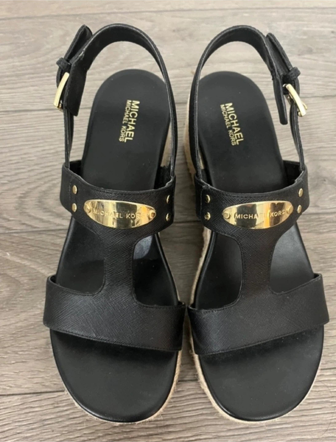 Michael Kors Black Espadrille Wedge Sandals - photo 2