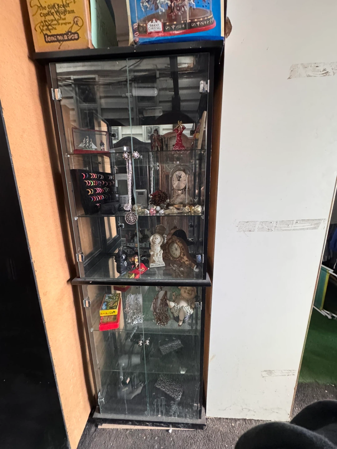 Glass Display Cabinet with Shelves