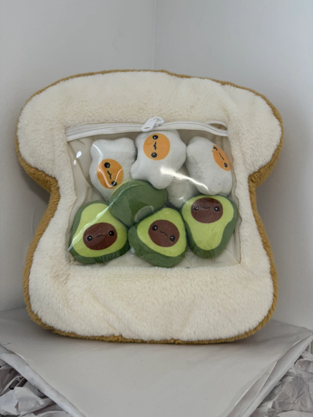 Jazwares Plush Tic Tac Toe Game with Avocado and Egg Toys - photo 2