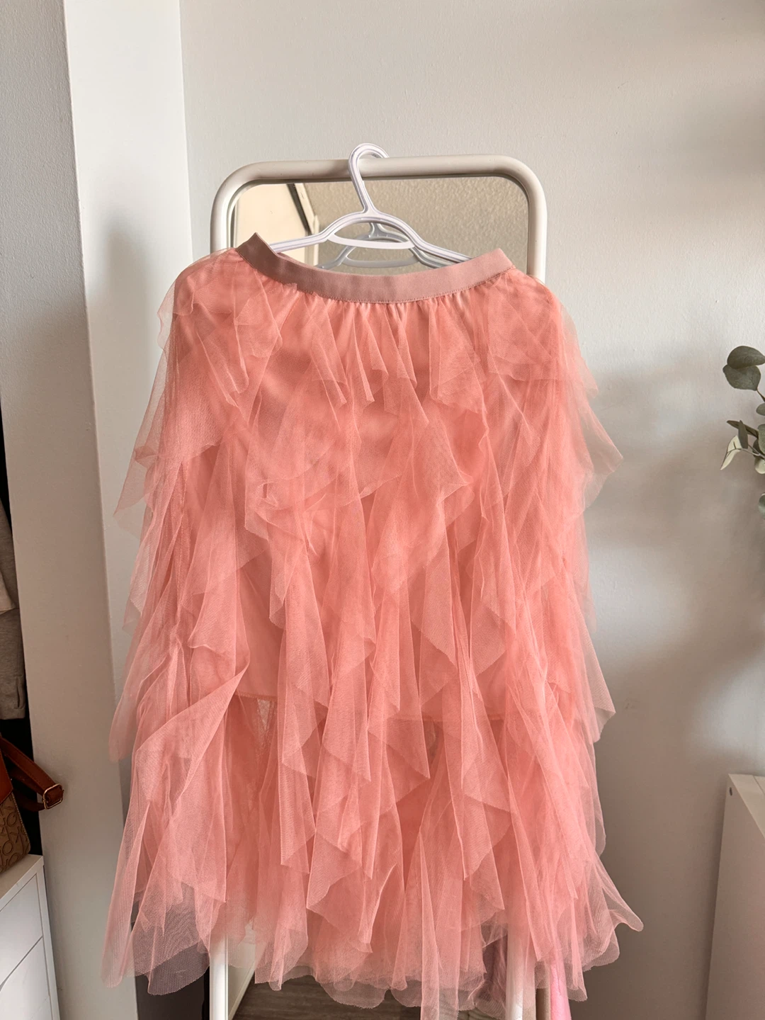 Pink Tulle Layered Skirt