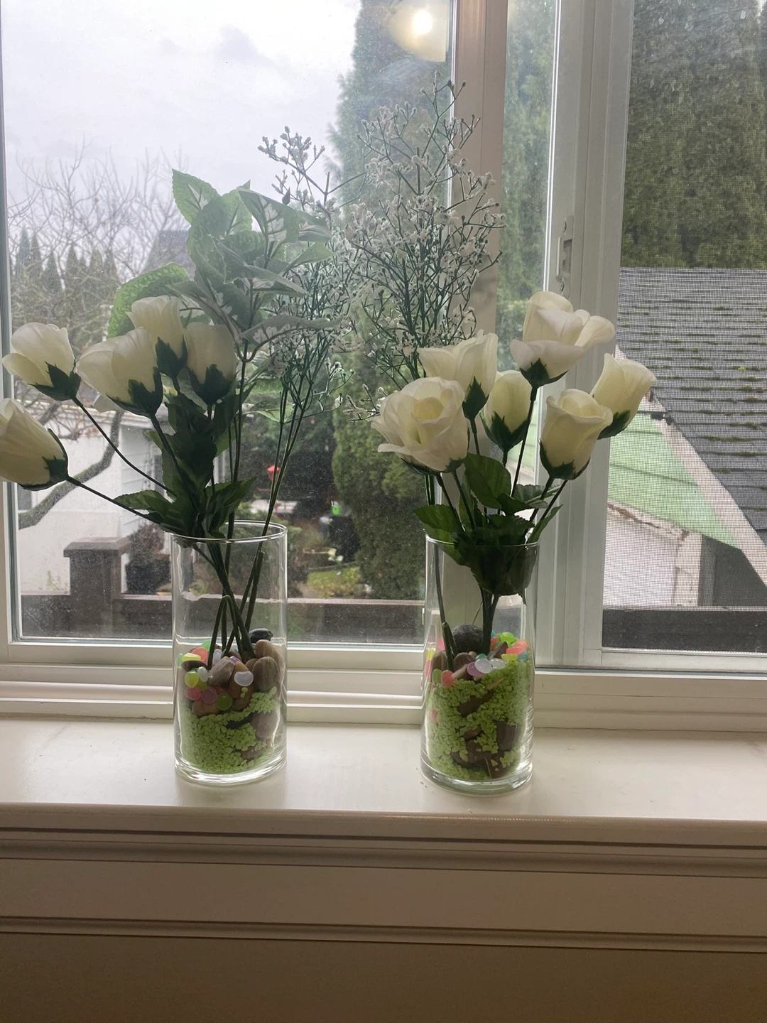 Set of 2 White Rose - photo 2