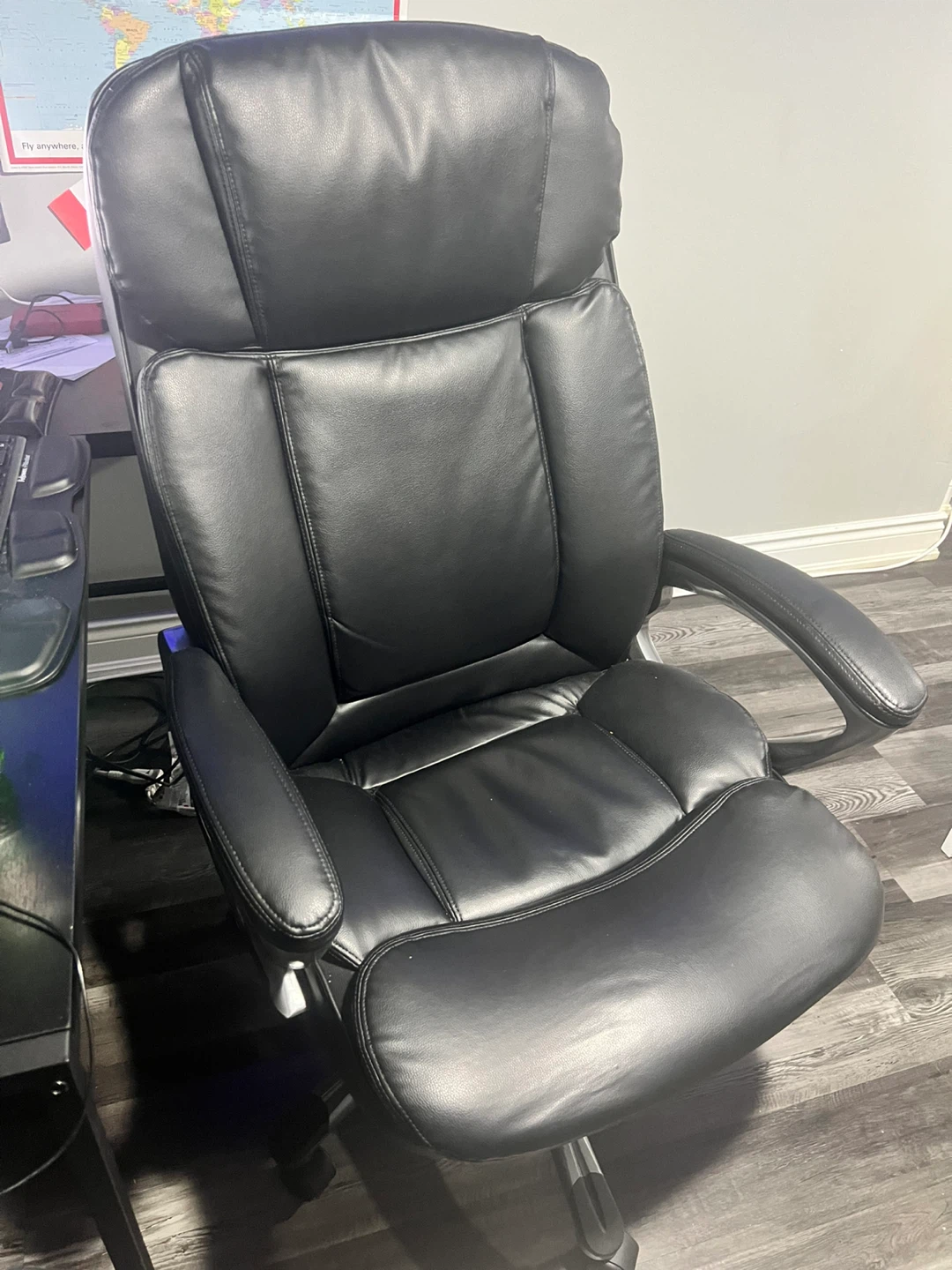 Black Faux Leather Executive Office Chair