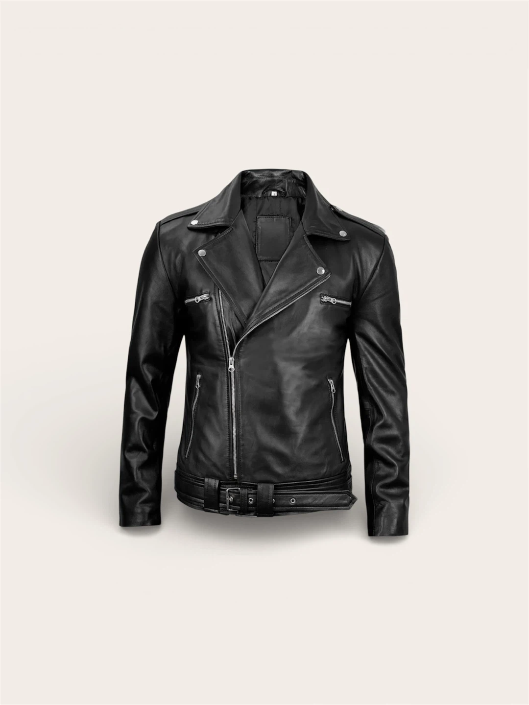 Black Leather Biker Jacket
