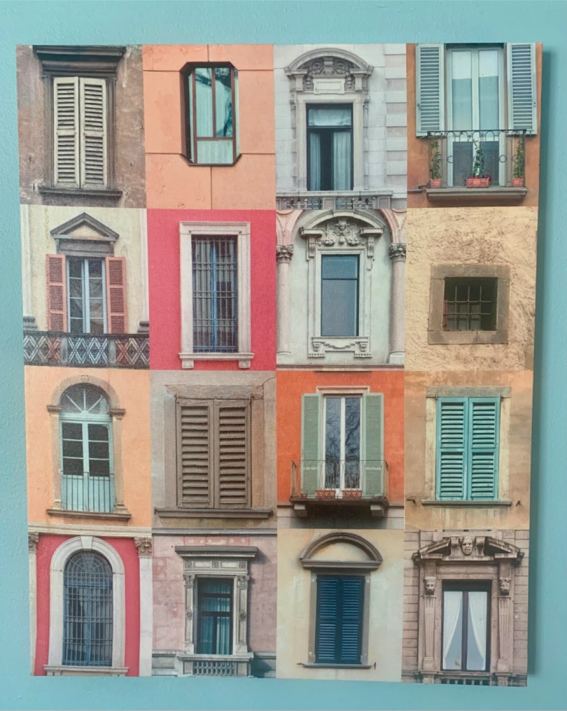 Canvas Print of European Buildings