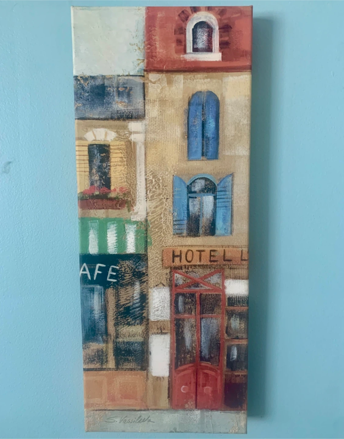Canvas Print of European Buildings - photo 2