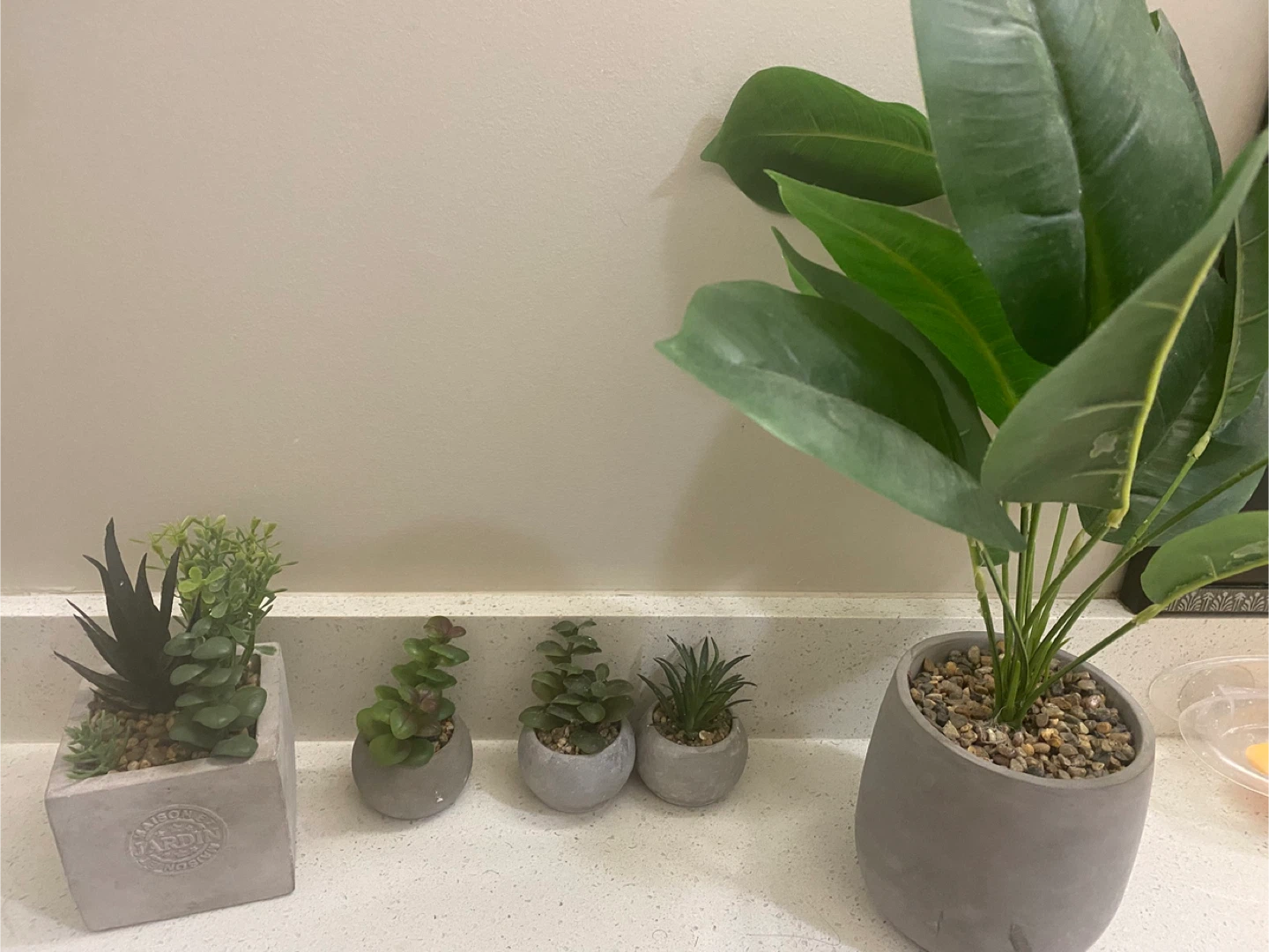 Set of 5 Artificial Potted Plants