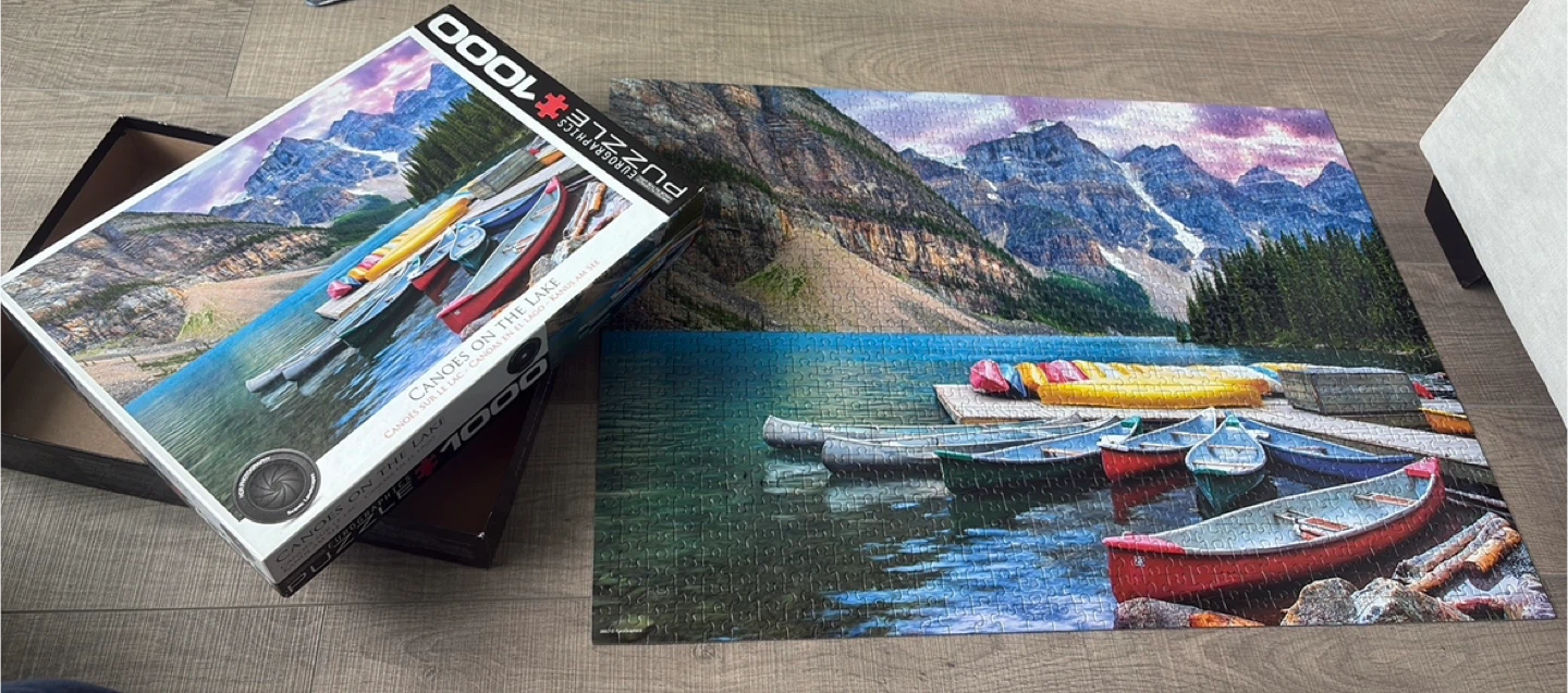 Eurographics 1000 Piece Jigsaw Puzzle - Canoes on the Lake