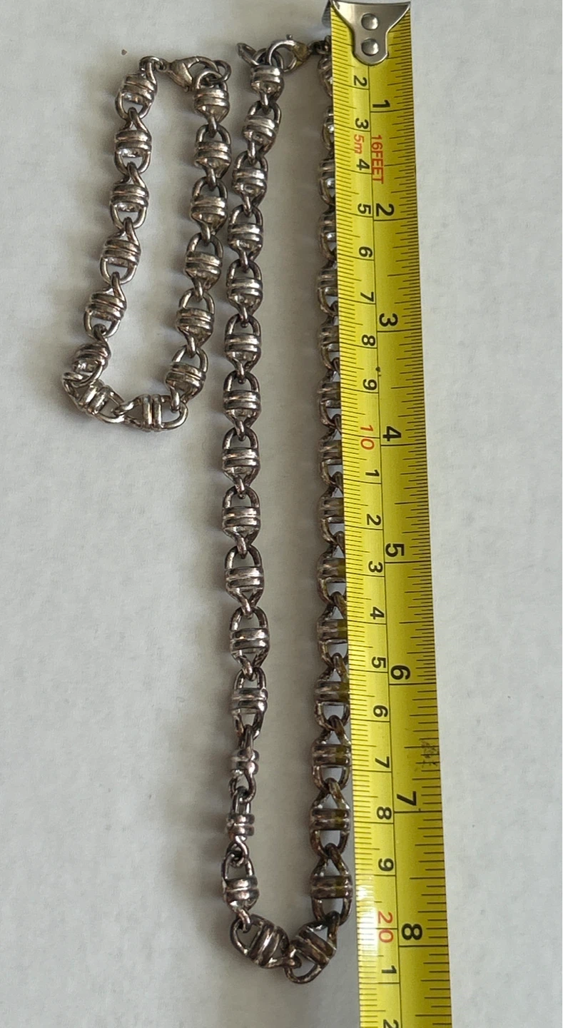 Silver-Toned Chain Necklace and Bracelet Set - photo 3