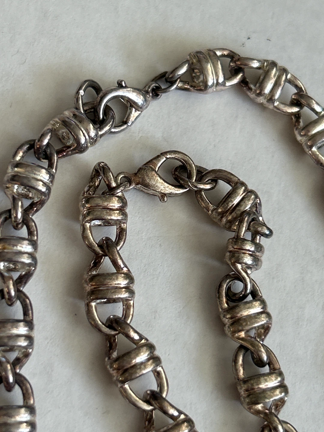 Silver-Toned Chain Necklace and Bracelet Set - photo 5