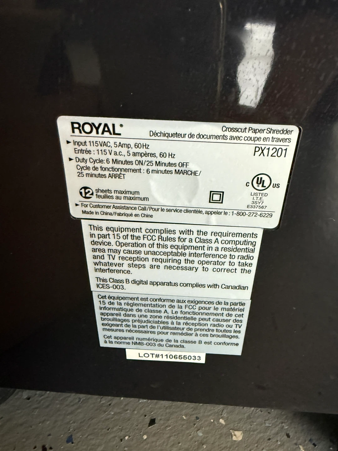 Royal PX1201 Crosscut Paper Shredder - photo 4