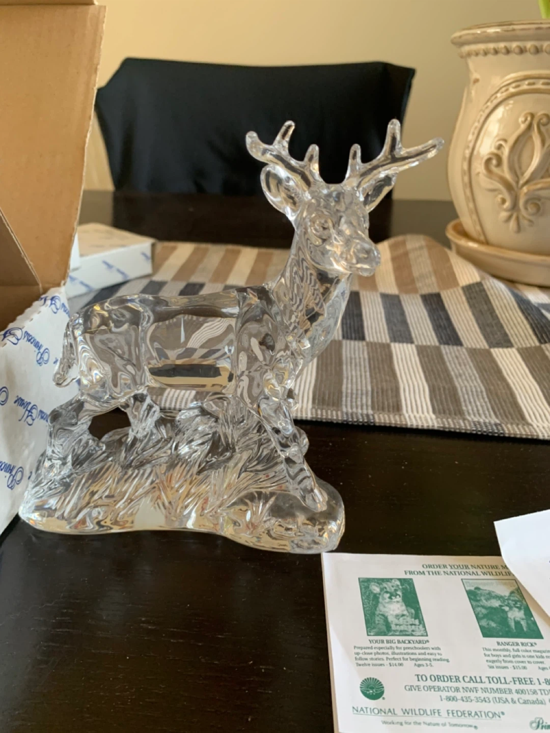 Princess House 24% Lead Crystal Deer Figurine Made in Germany