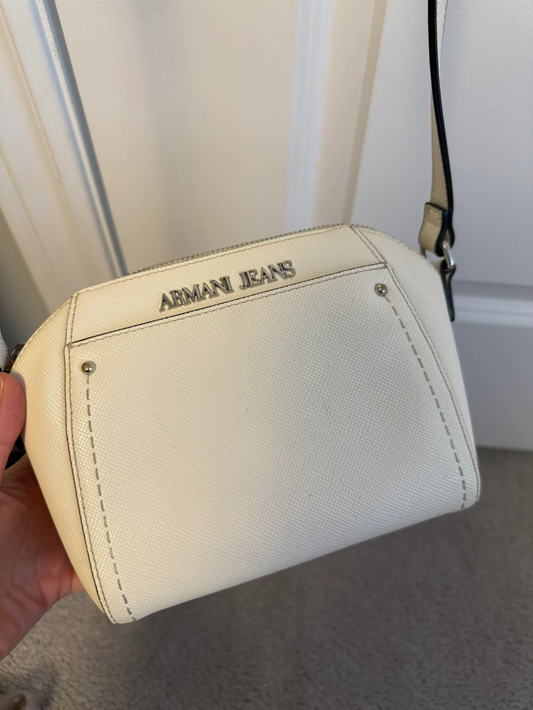 Armani Jeans White Crossbody Bag