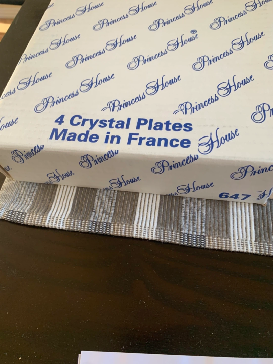 Princess House 4 Crystal Plates Made in France - photo 4