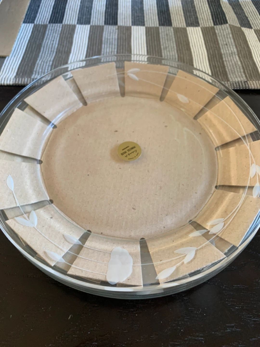 Princess House 4 Crystal Plates Made in France