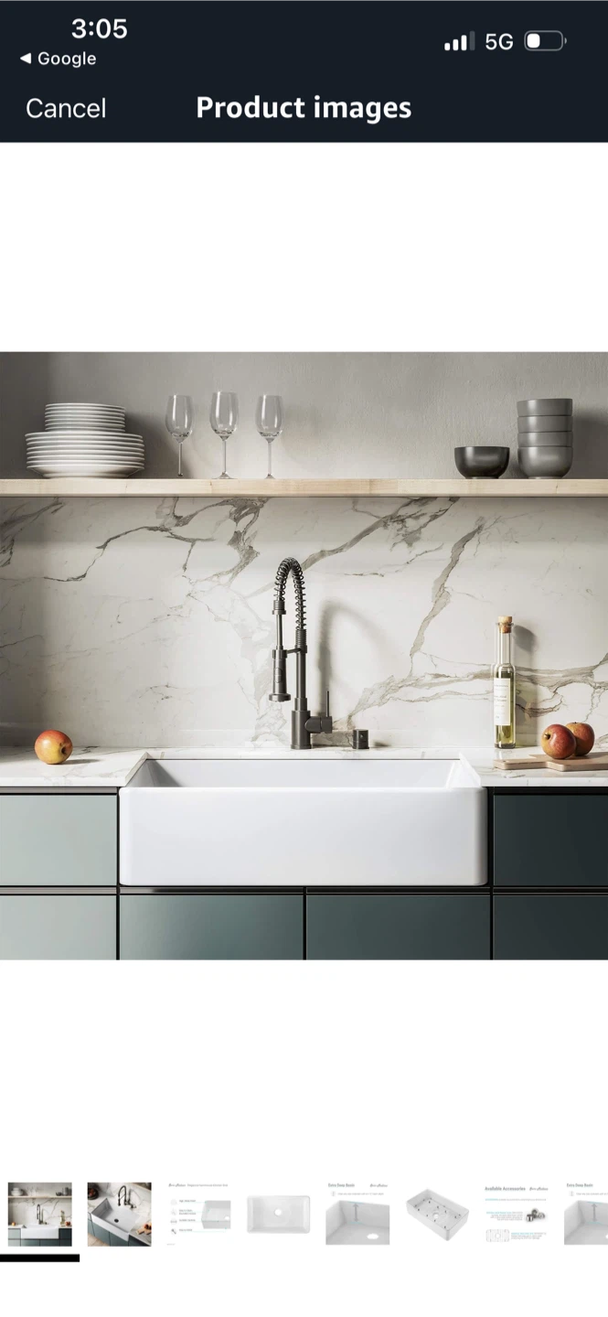 New Swiss Madison Élégance Farmhouse Kitchen Sink
