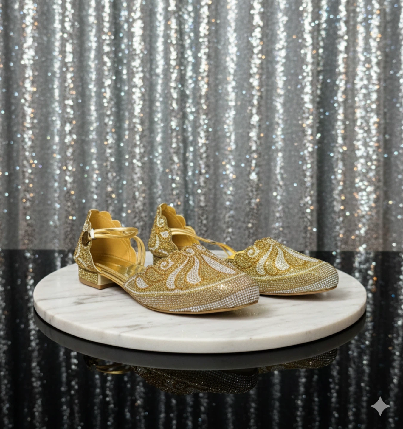 Gold Embellished Shoes