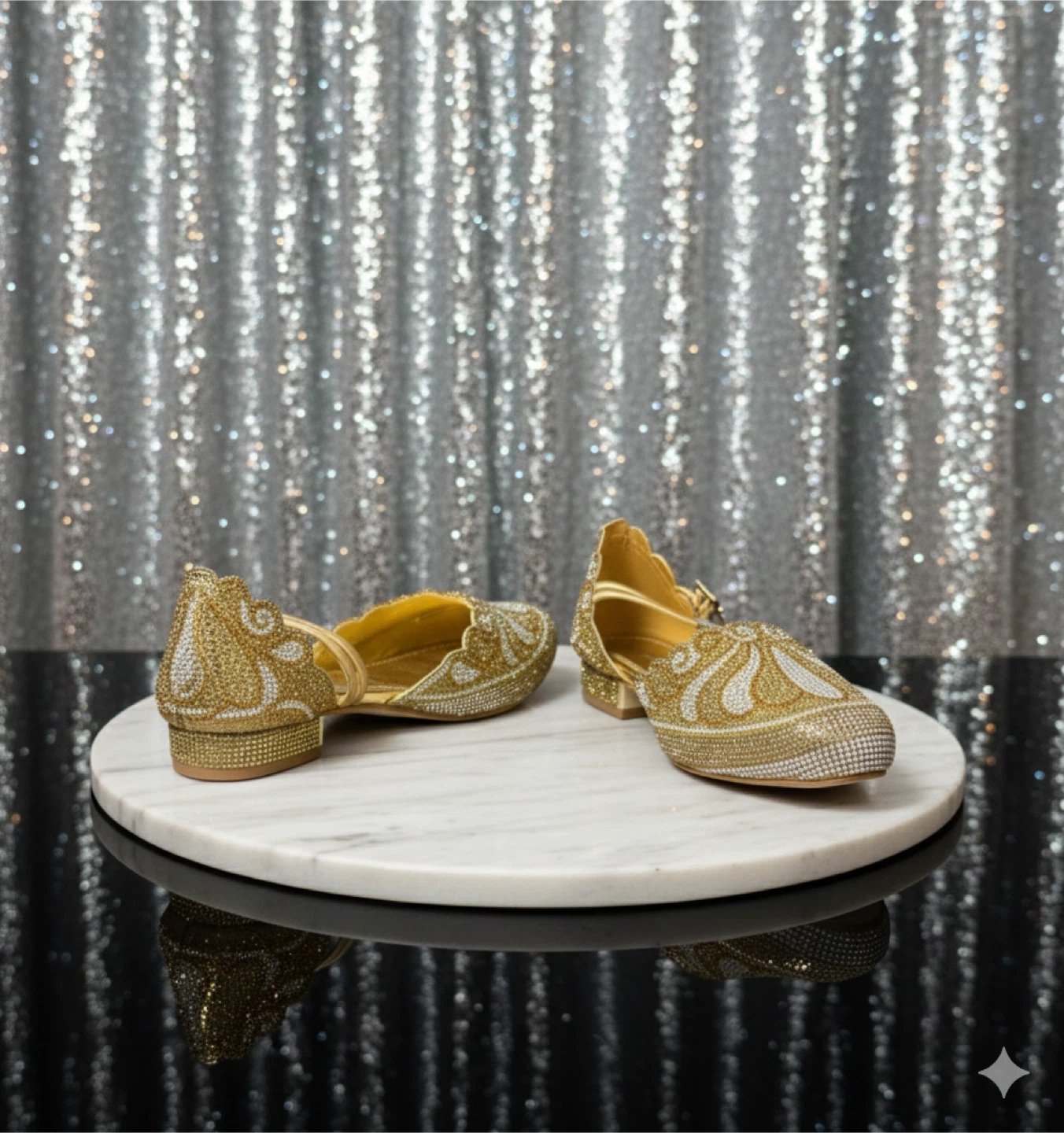 Gold Embellished Shoes - photo 4