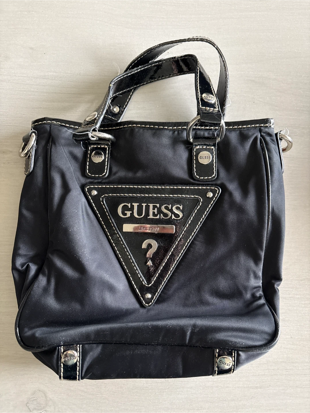 Black Guess Tote Bag