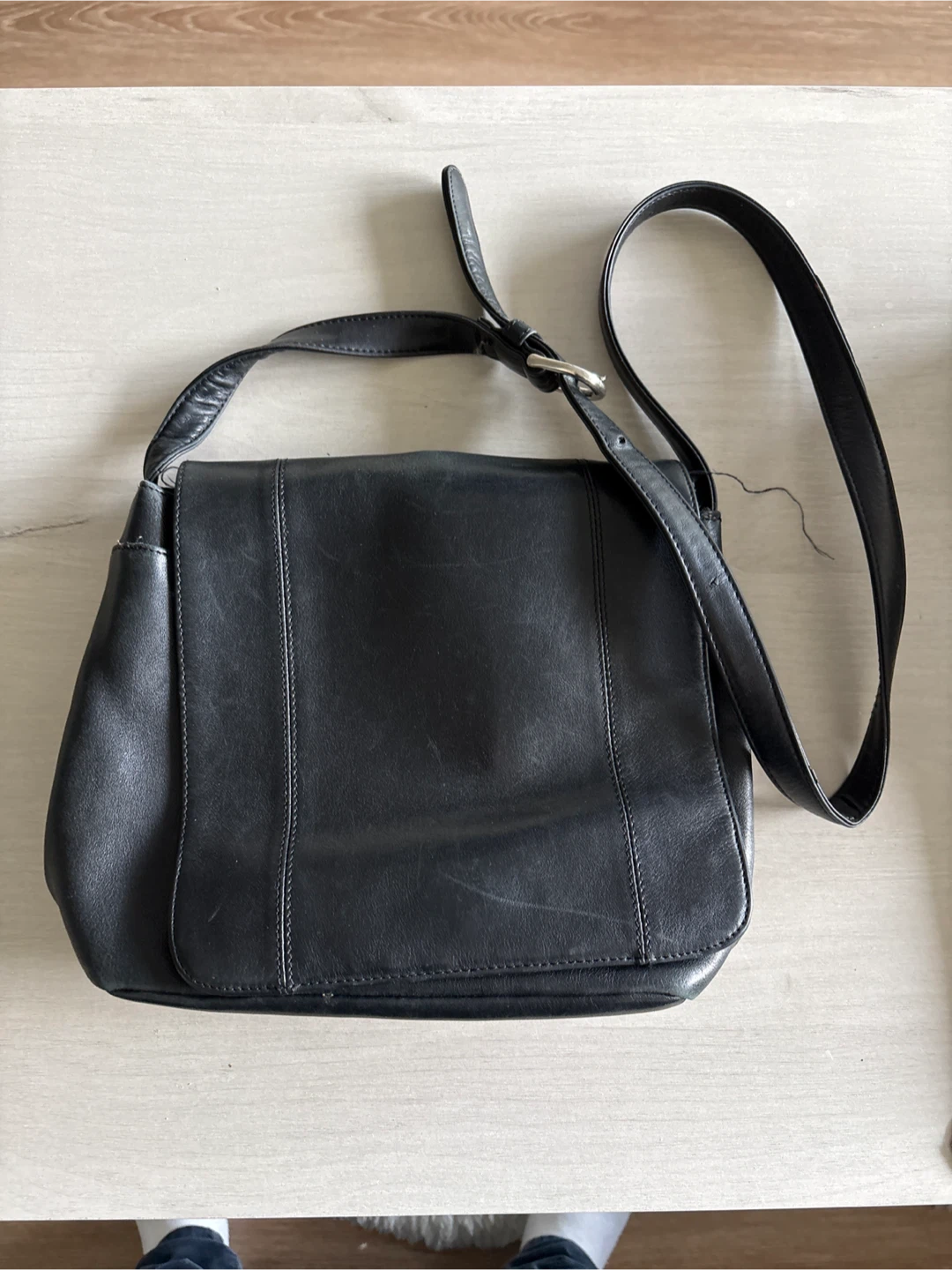Black Leather Shoulder Bag