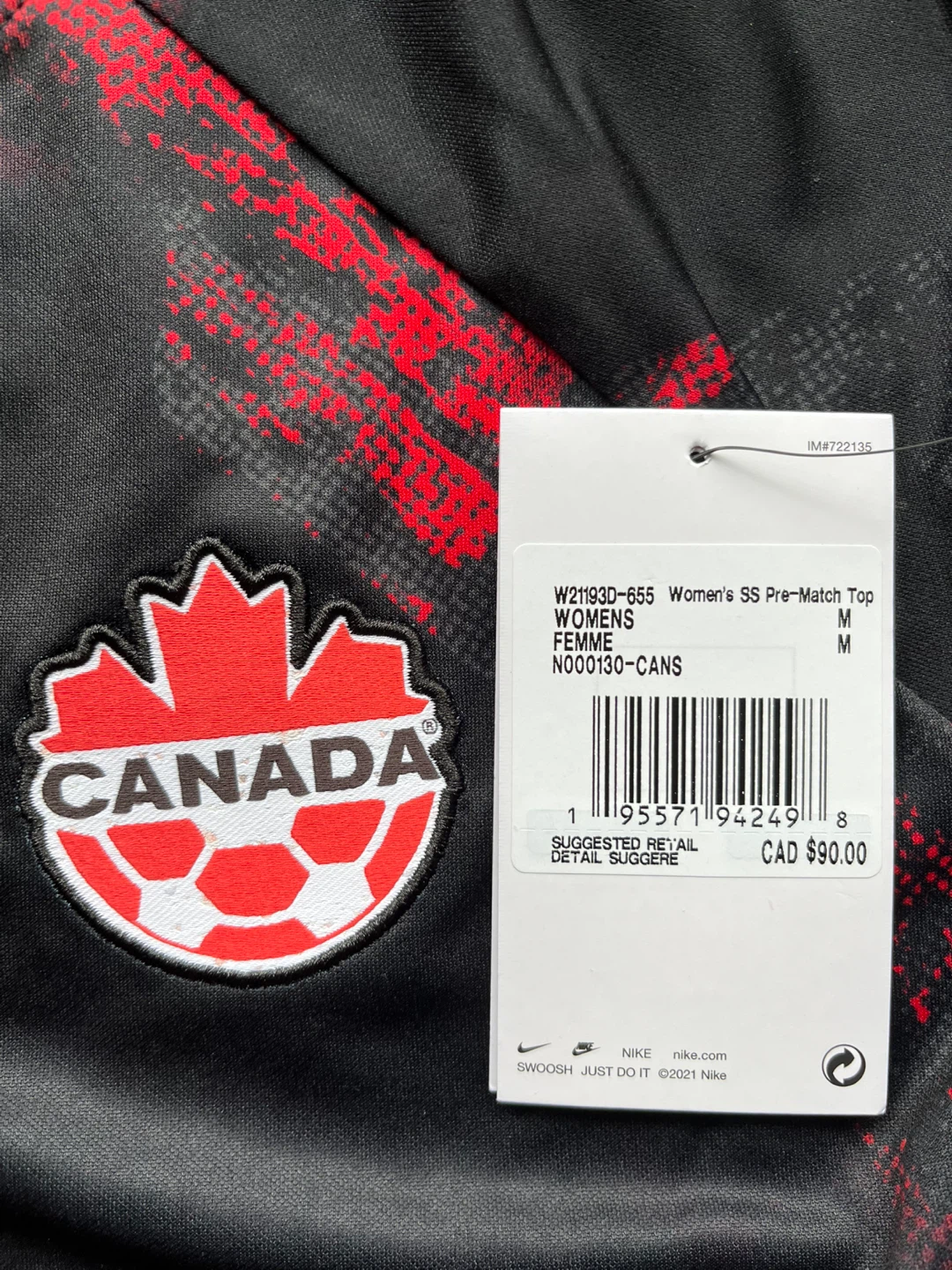 Original Nike Women Canada Team Soccer Jersey -NEW- - photo 3