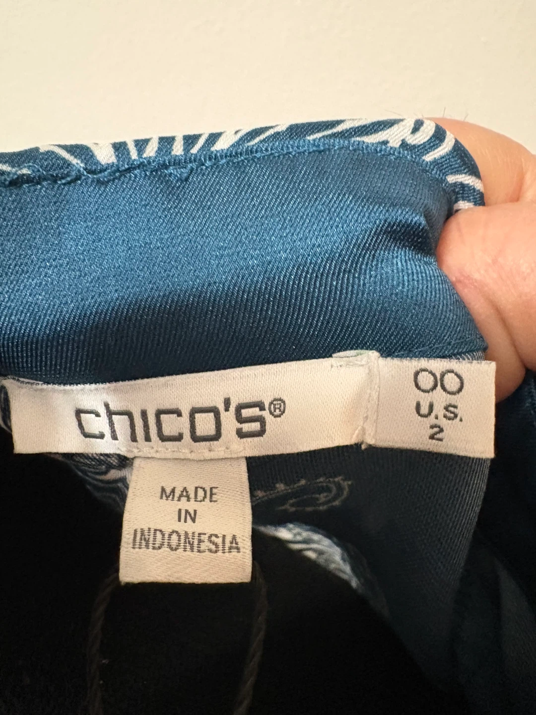 Chico's Teal & White Paisley Print Button-Up Shirt - photo 5