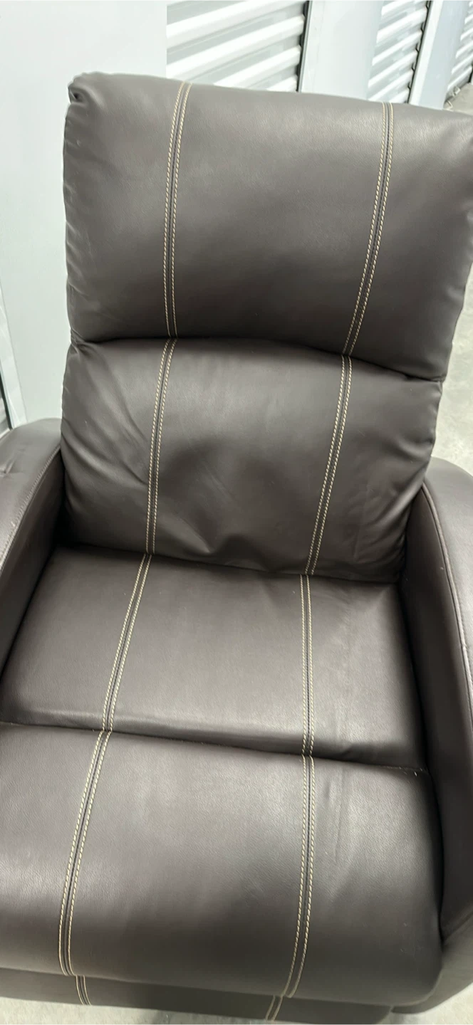 Brown Faux Leather Recliner Chair - photo 2