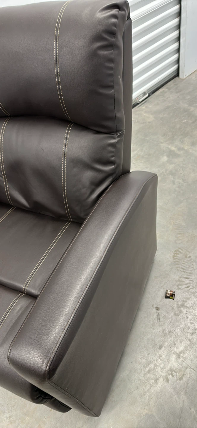 Brown Faux Leather Recliner Chair - photo 3