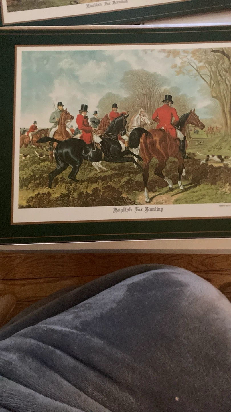Place mats.English Fox Hunting Art Print Set - photo 4
