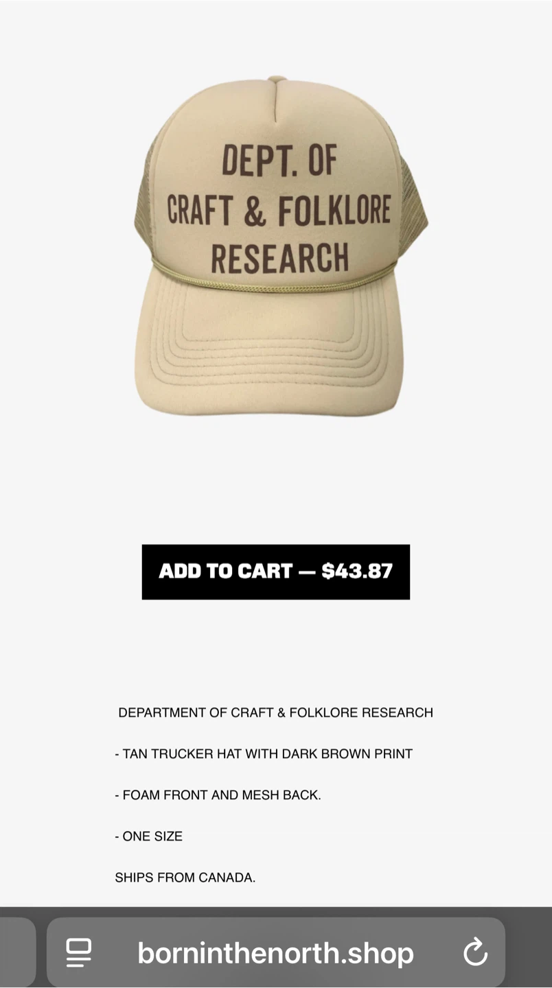 Dept. of Craft & Folklore Research Trucker Hat - photo 5