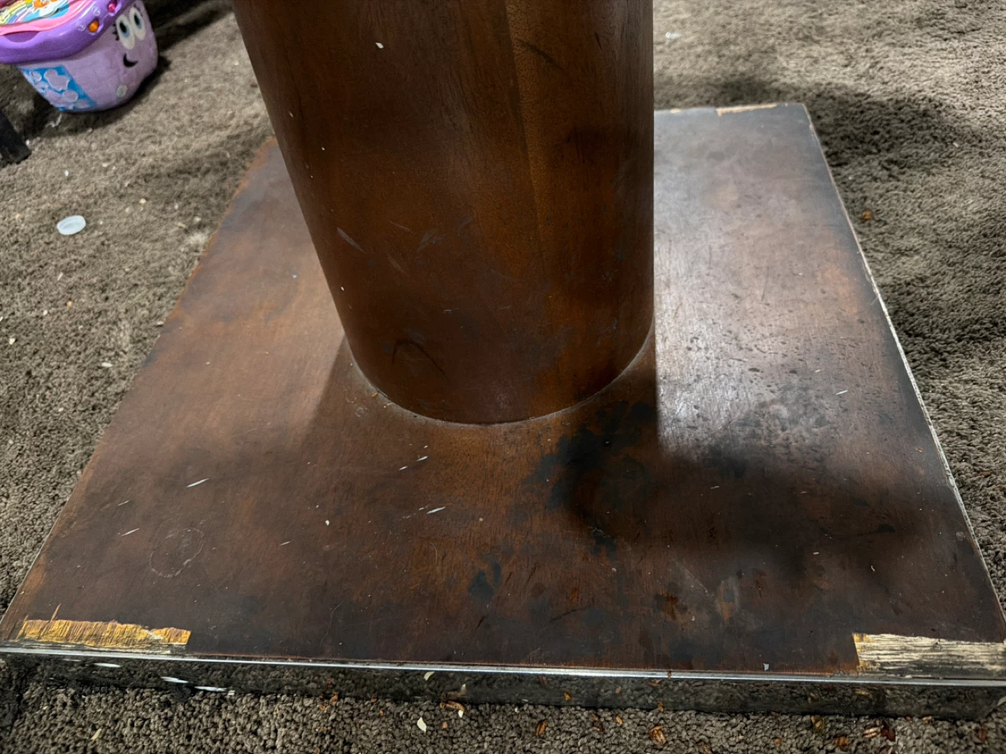 Round Wood Pedestal Dining Table - photo 3