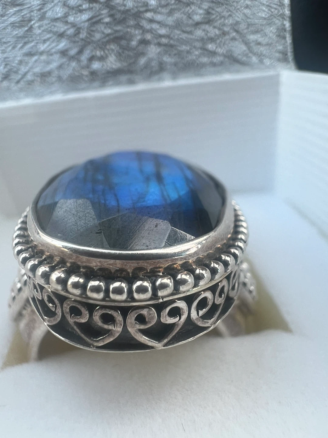 Oval Labradorite Sterling Silver Ring - photo 3