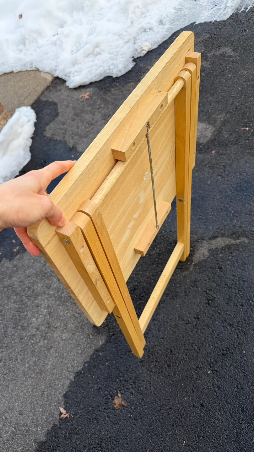 Wooden Folding TV Tray Table - photo 4