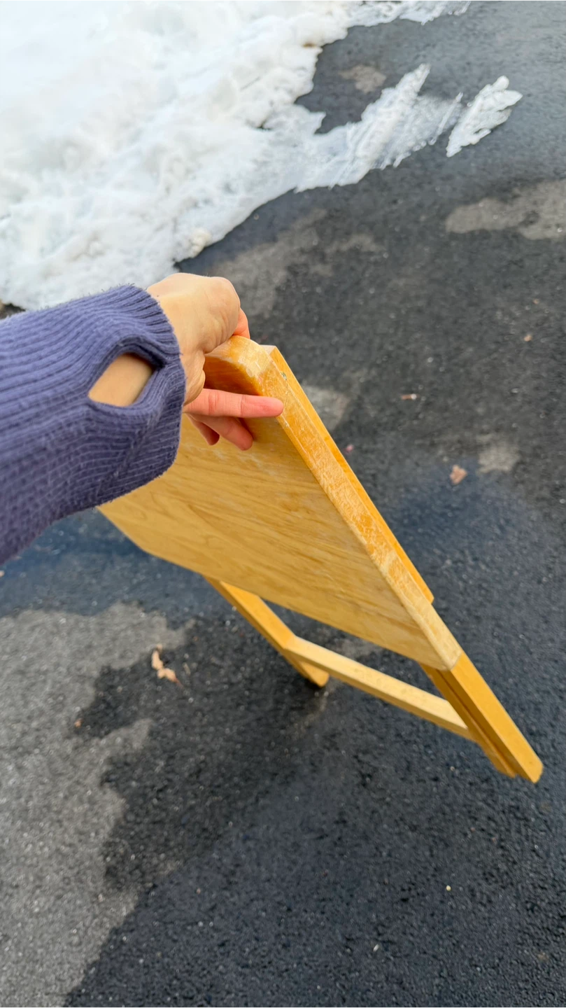 Wooden Folding TV Tray Table - photo 5