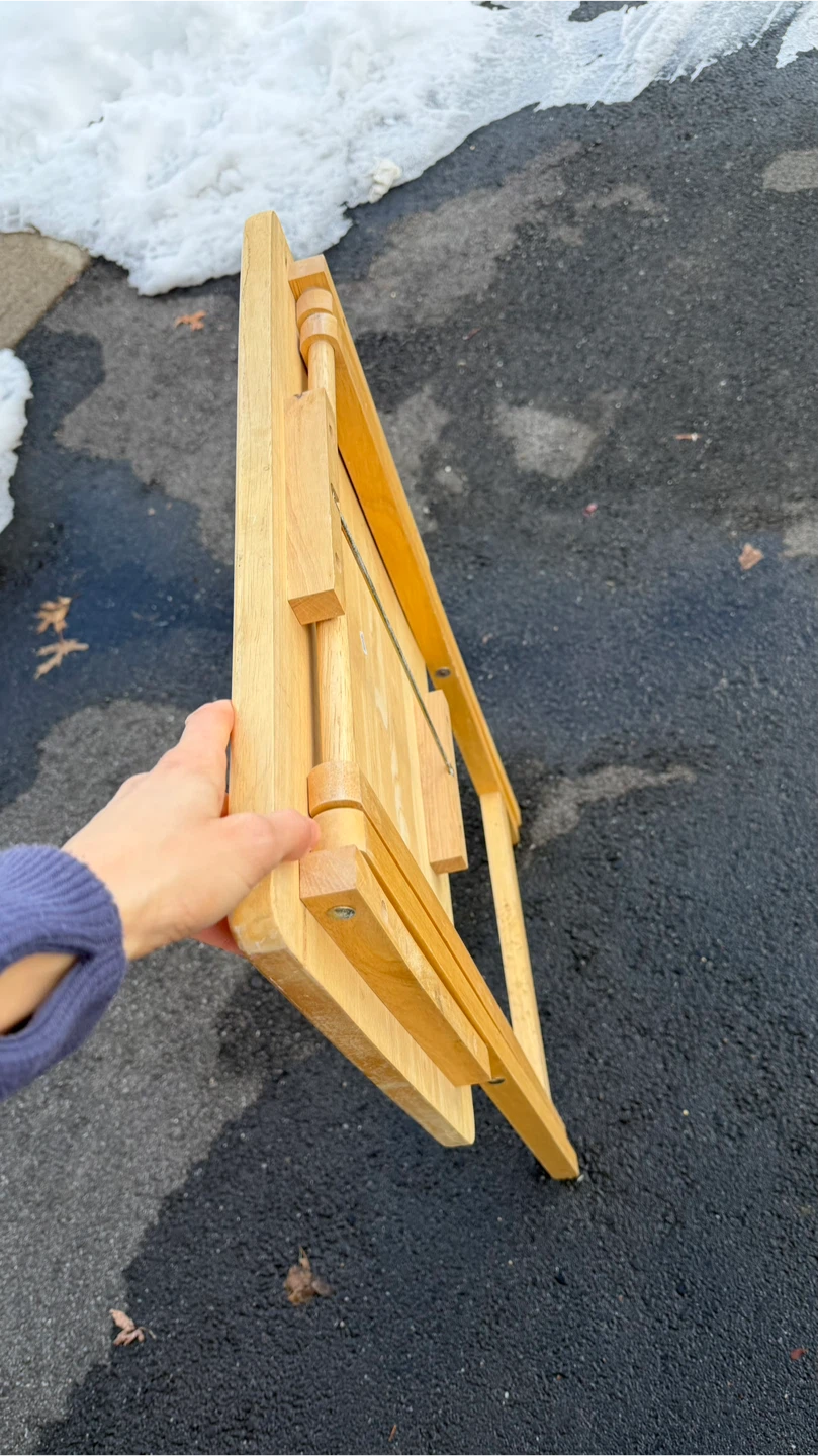 Wooden Folding TV Tray Table - photo 3