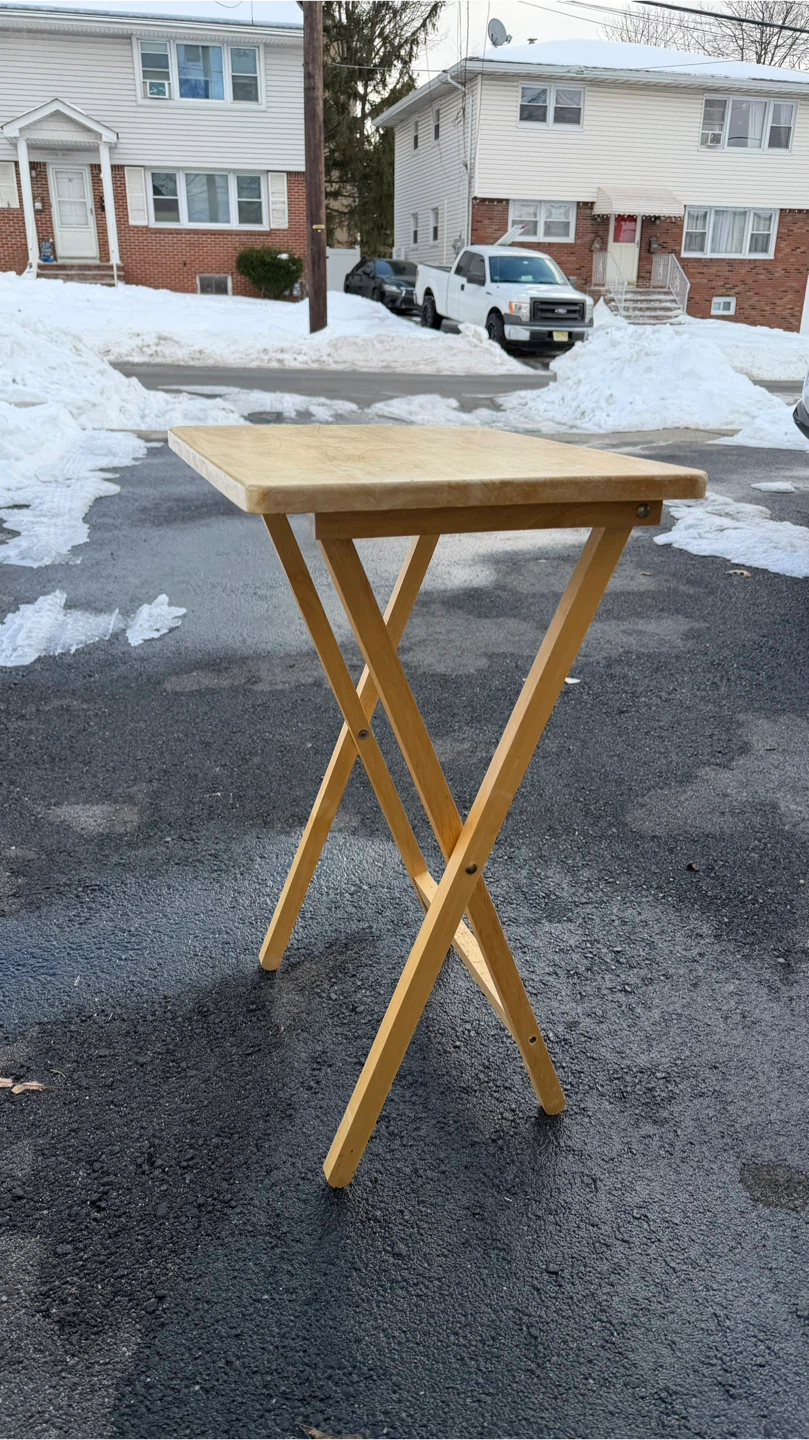Wooden Folding TV Tray Table - photo 2