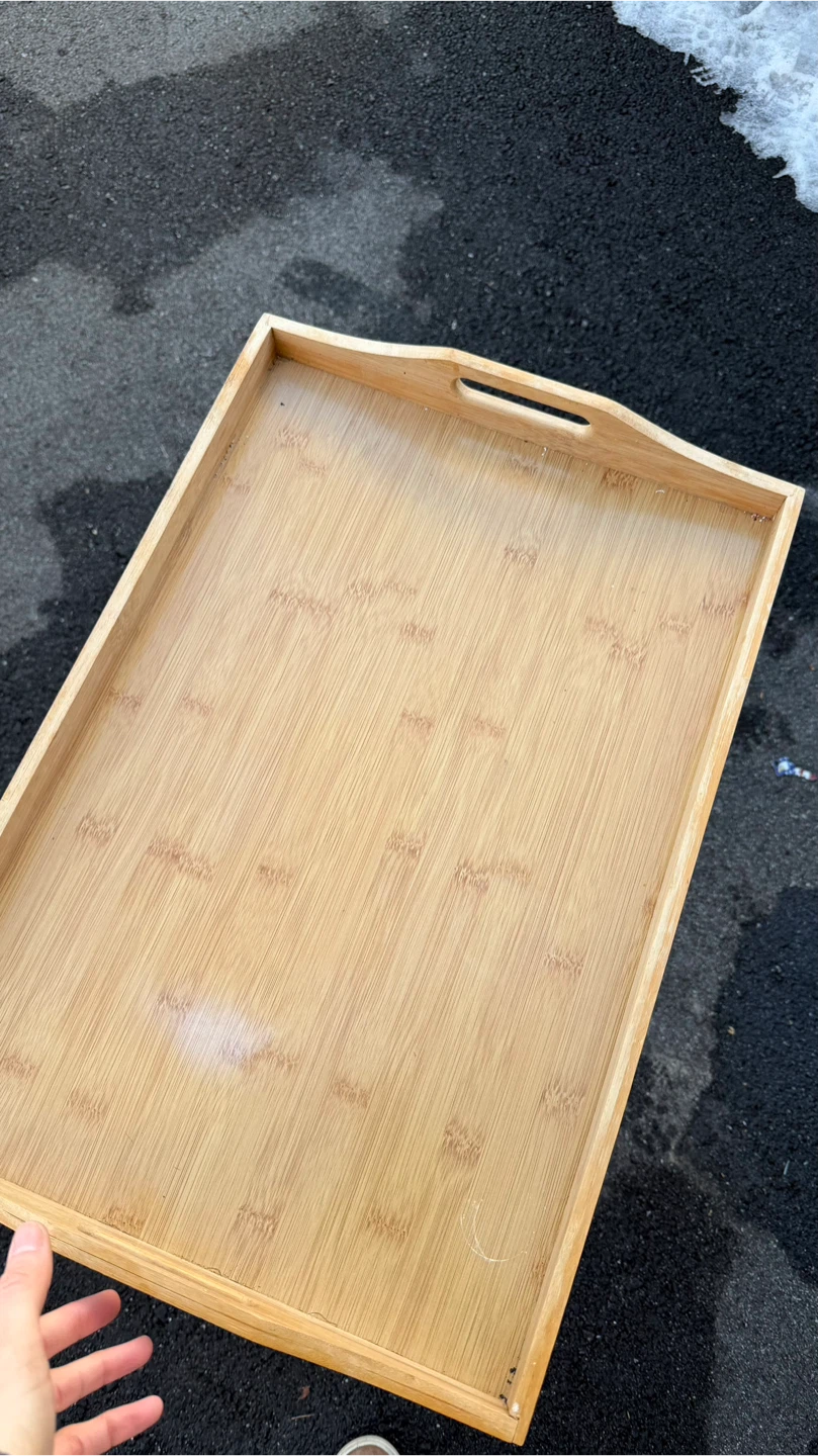 Bamboo TV Tray Table with Folding Legs - photo 3