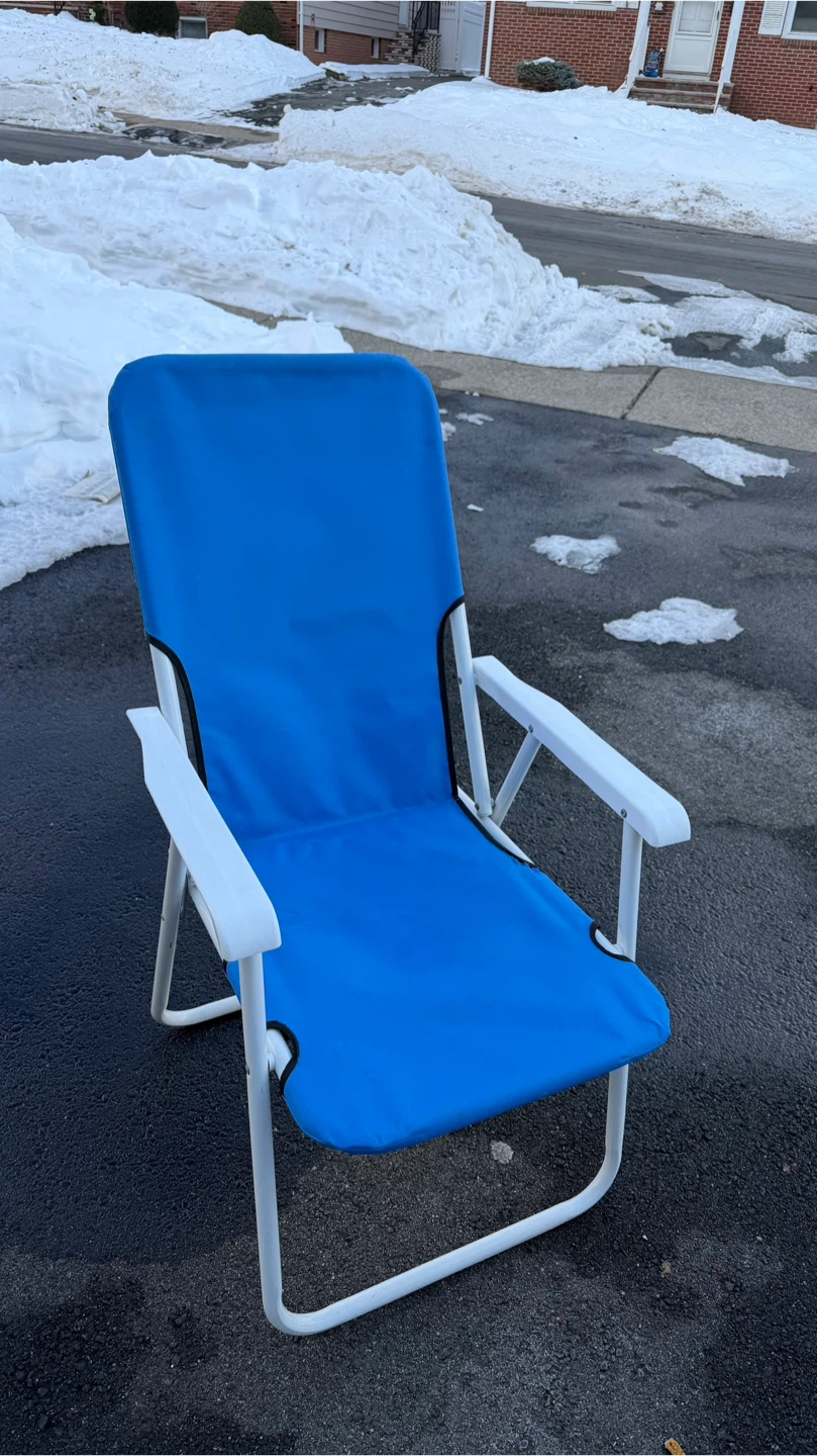 Blue Folding Lawn Chair