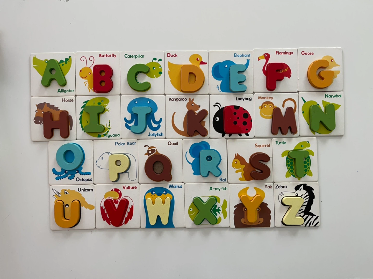 Wooden Alphabet Puzzle Blocks
